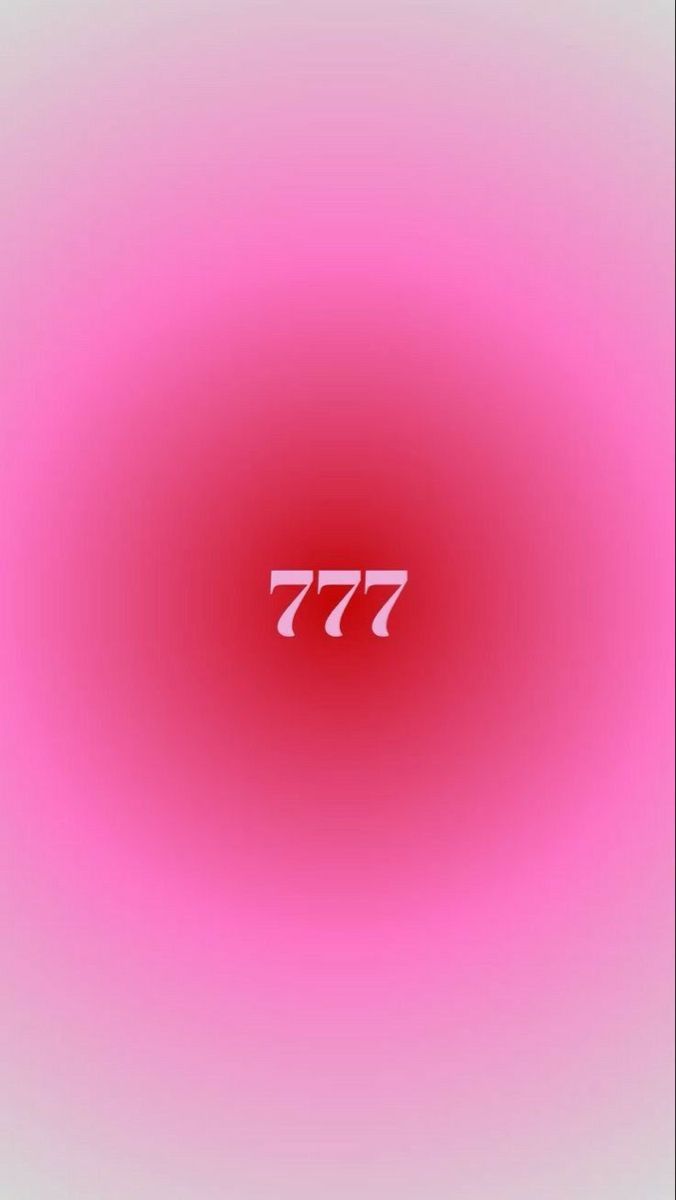 an abstract pink background with the word 777 in white