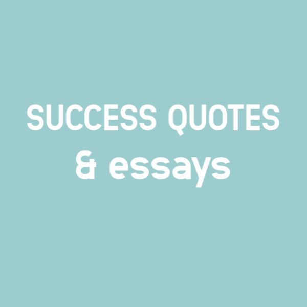 a blue background with the words, success quotes and an image of a man in a suit