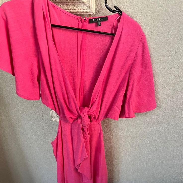 Pink Middie Dress With Slits. Never Worn Middie Dress, Cut Out Dress, Dresses Pink, Out Dress, Source Unknown, Pink Dress, Colorful Dresses, Cut Out, Midi Dress