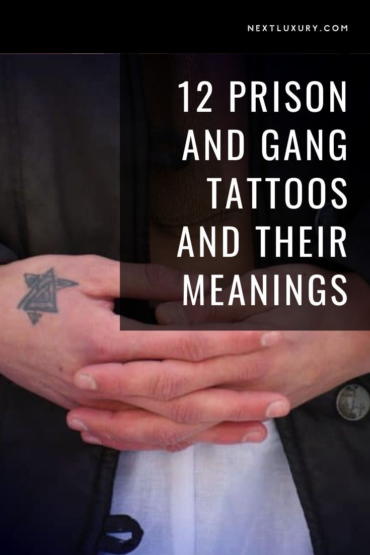 two hands holding each other with the words, 12 prison and gang tattoos and their meanings