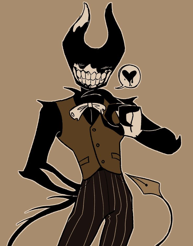 a drawing of a man in a suit and devil mask holding a coffee cup with his hands