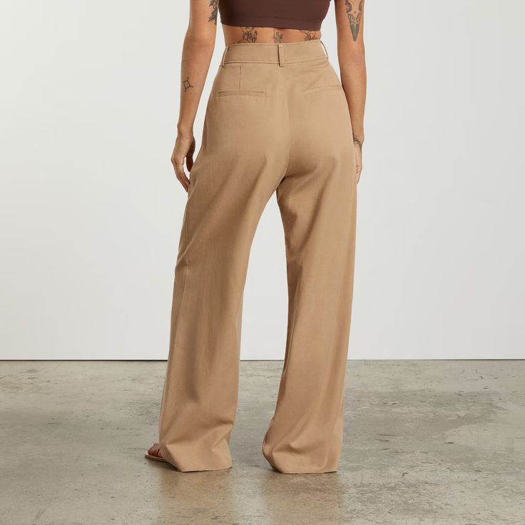 The Way-High Drape Pant Ash Brown – Everlane Way High Drape Pant, Pleated Pant, Drape Pants, Cropped Chinos, Working Overtime, Wide Leg Crop Pants, Paperbag Pants, Relax Pants, Black Wide Leg Pants