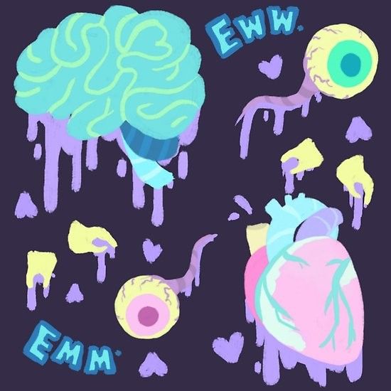 an image of some type of artwork with words on it that say eww