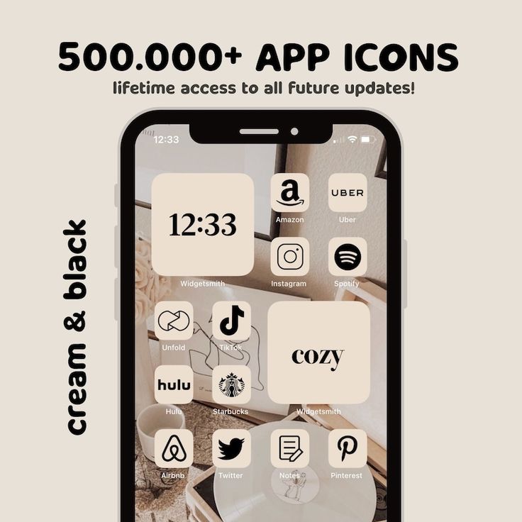 an iphone screen with icons and text on it