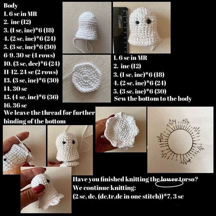 Ghost crochet pattern steps and drawing How To Crochet A Ghost Step By Step, Pumpkin Pooping Ghost Crochet, Tiny Ghost Crochet Pattern, Crochet Tiny Ghost, Mini Ghost Crochet, Crochet Ghost Pattern Free No Sew, Large Crochet Ghost Pattern Free, Ghost Plush Crochet Pattern, Ghost Plushie Crochet Pattern