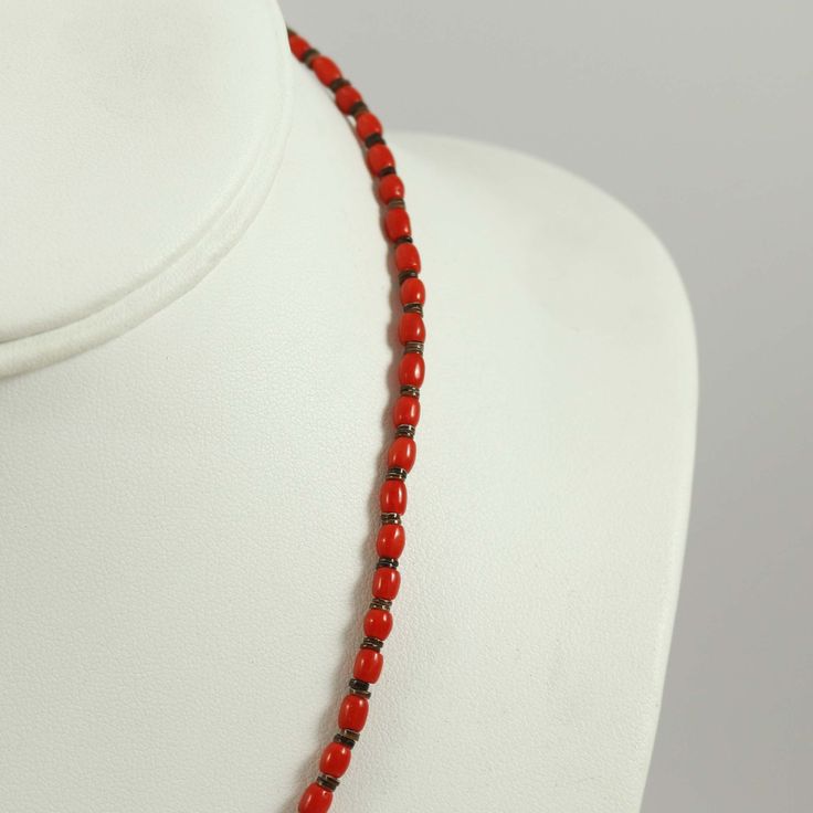 Single Strand Bead Necklace with Coral and Pen Shell Beads. Number of Strands: 1Necklace Length: 17” Coral Necklace, Shell Beads, Bead Necklace, Don't Worry, Shells, Beaded Necklace, Every Day, Coral, Pen