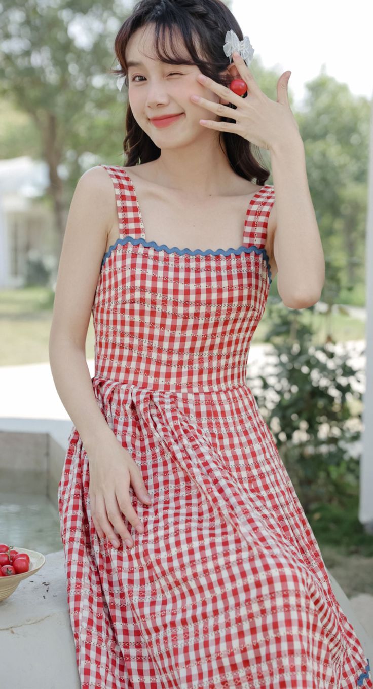 Thick cami strap midi dress with a square neckline, scallop trims and daisy gingham print all over. Wear on its own or layer with a blouse for all the picnic vibes. Concealed back zipper. S: 31.5" chest, 25" waist, 43" lengthM: 33" chest, 26.5" waist, 43" lengthL: 34.5" chest, 28" waist, 44" length Cotton Dresses With Adjustable Straps For Picnic, Cotton Dress With Adjustable Straps For Picnic, Cotton Dress With Adjustable Straps For Picnics, Sleeveless Midi Dress With Ruffles For Picnic, Casual Square Neck Sundress For Picnic, Square Neck Lined Sundress For Day Out, Summer Square Neck Sundress For Picnic, Square Neck Lined Sundress For Brunch, Summer Sundress With Adjustable Straps For Picnic