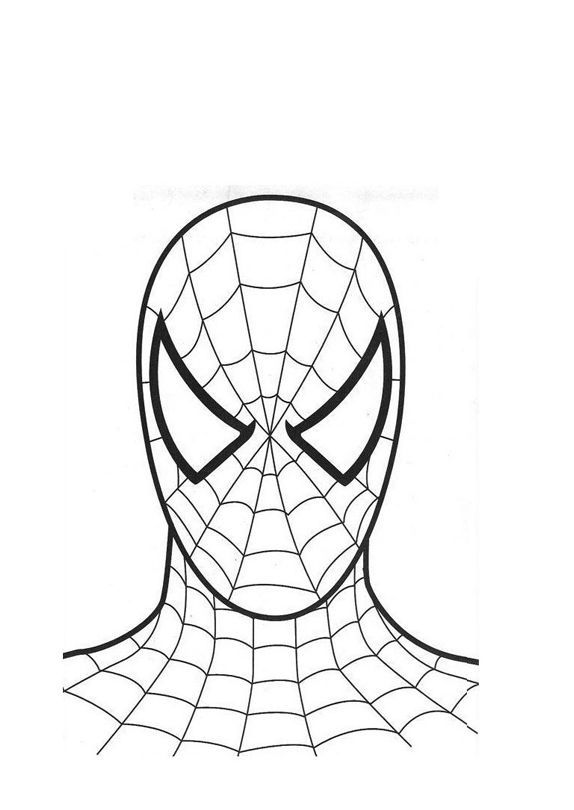 a spiderman face drawn in black and white