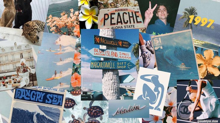 a collage of many different pictures and signs on a wall with the words peace above them