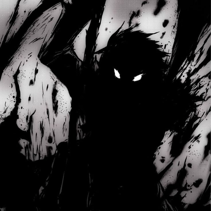 a black and white drawing of a demon