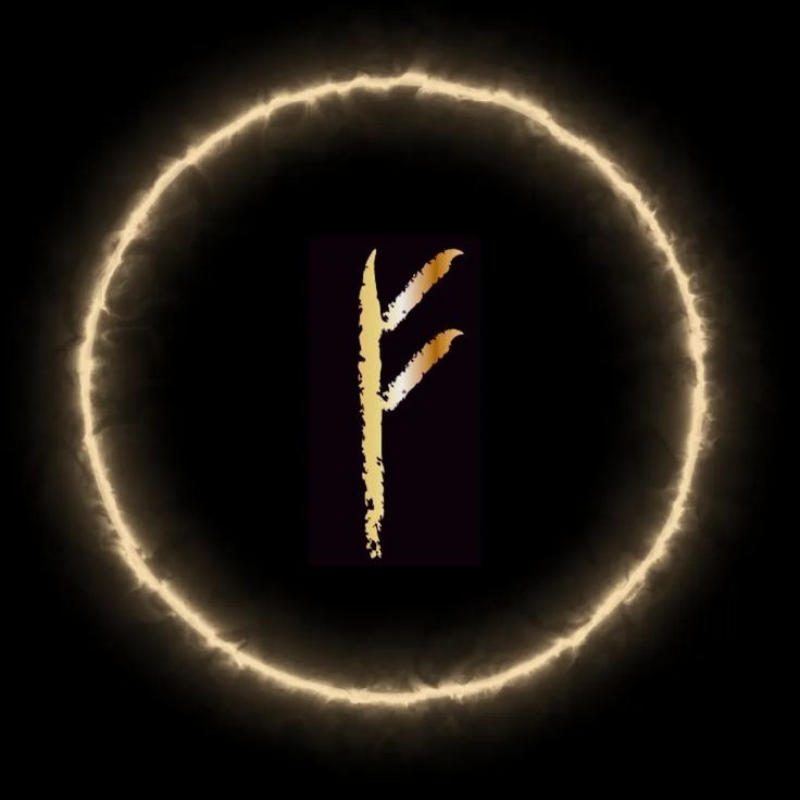 the letter f is made up of bright yellow sparkles on a black background with an orange circle around it