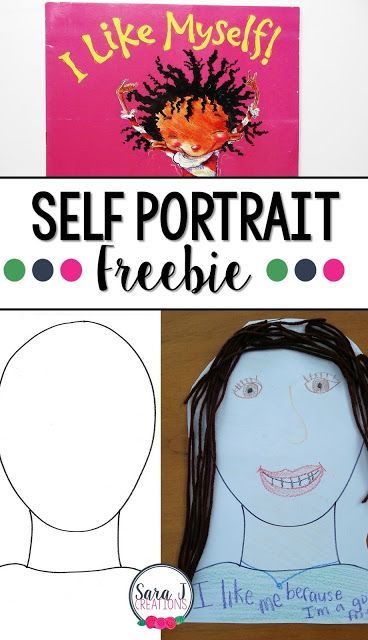 an image of self portrait made out of paper with the words self portrait freebie