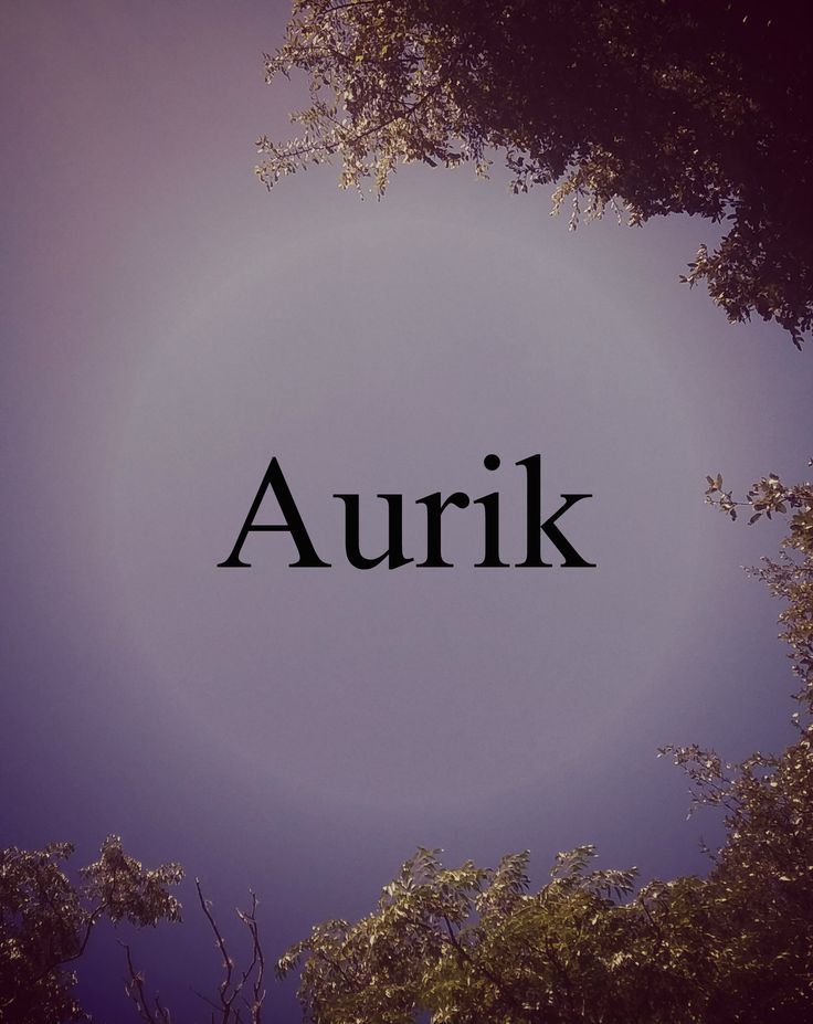 the word aurk is surrounded by trees