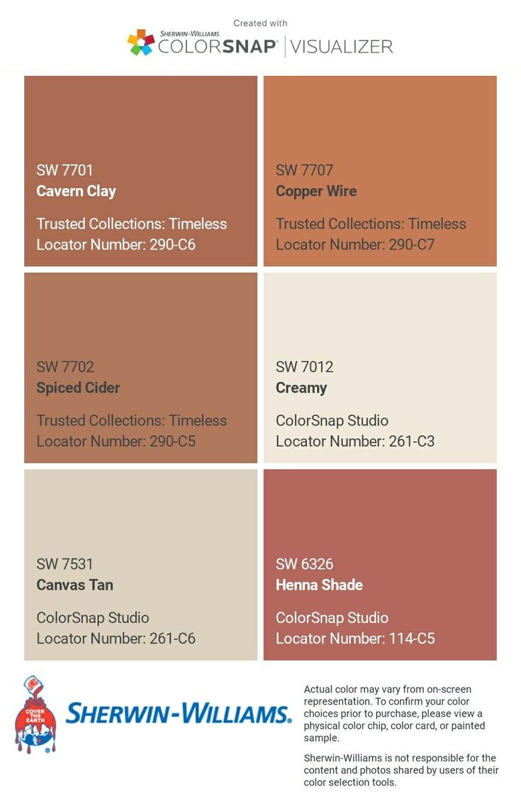 the color scheme for sheryln - williams's paint swatches is shown