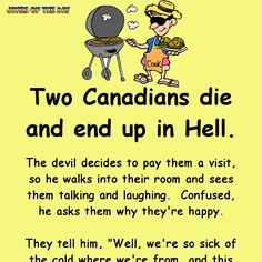 two canadians die and end up in hell