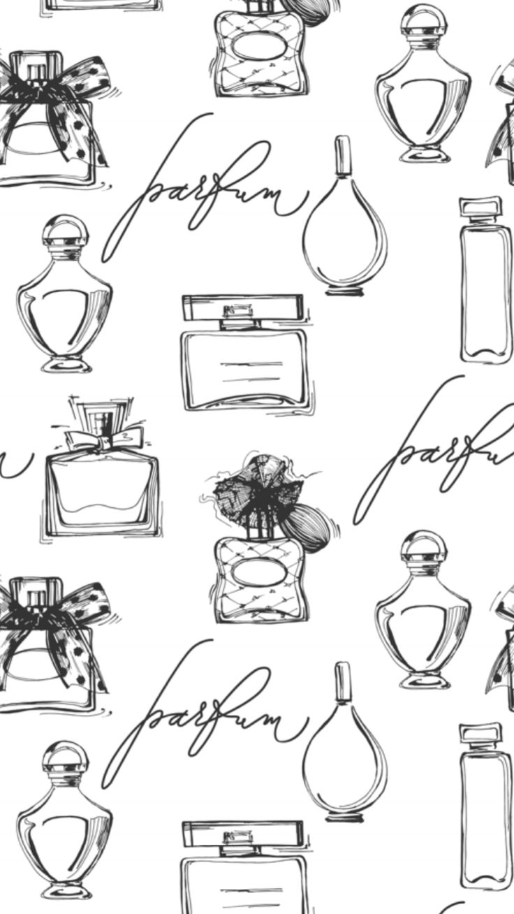 an image of perfume bottles drawn by hand