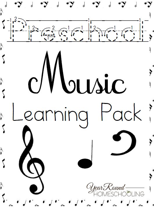 music learning pack with notes and trebles for kids to practice their handwriting skills