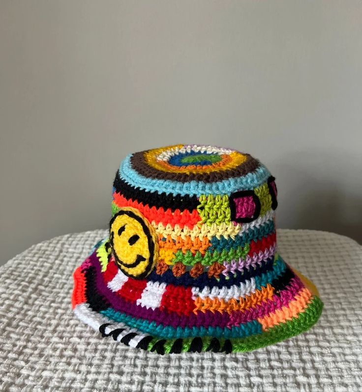 Scrap and Patch Bucket Hat - Etsy Fun Cotton Beanie Hat, Fun Multicolor Bucket Hat With Short Brim, Fun Multicolor Short Brim Bucket Hat, Playful Multicolor Cotton Hats, Playful Multicolor Short Brim Bucket Hat, Fun Cotton Festival Hats, Playful Multicolor Short Brim Hat, Handmade Funky Hats One Size Fits Most, Playful Yarn Brimmed Hat