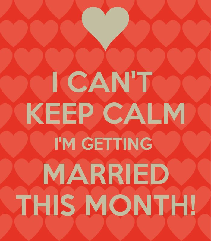 i can't keep calm, i'm getting married this month - valentine card