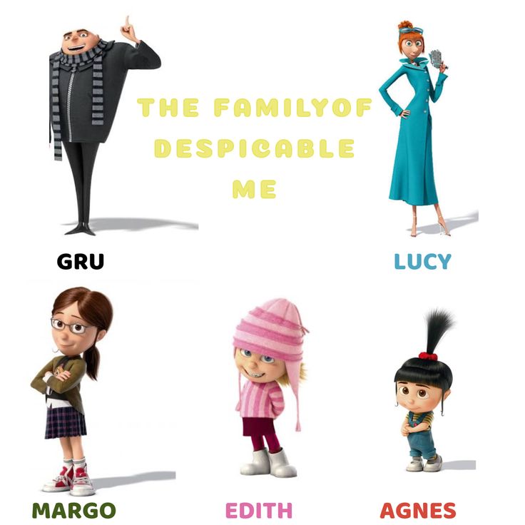 the family of despicable me is shown in this cartoon character's name