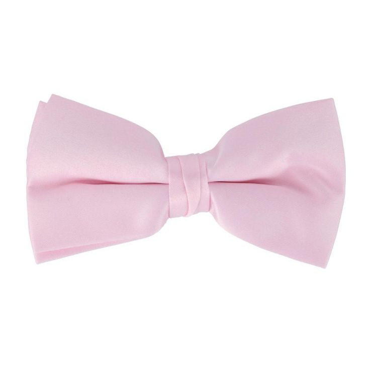 This clip-on bow tie will complete your formal wear. The neck size is adjustable from 10-18 inches and provides all-day comfort with the soft satin material. The solid color makes it easy to match with your outfit. It is perfect for weddings, graduations, or any other formal event! Every man needs an elegant bow tie to put a handsome finishing touch on his look. This bow tie is classy and sophisticated - no one will be able to tell it's a clip-on! Made of Polyester Solid Color Bow Tie With Decorative Bow For Weddings, Solid Bow Tie With Decorative Bow For Wedding, Decorative Bow Tie For Wedding, Classic Pink Bow Tie For Party, Adjustable Solid Bow For Wedding, Pink Formal Bow With Bow Tie Back, Elegant Pink Bow Tie Fitted, Elegant Solid Color Bow For Wedding, Elegant Pink Fitted Bow Tie