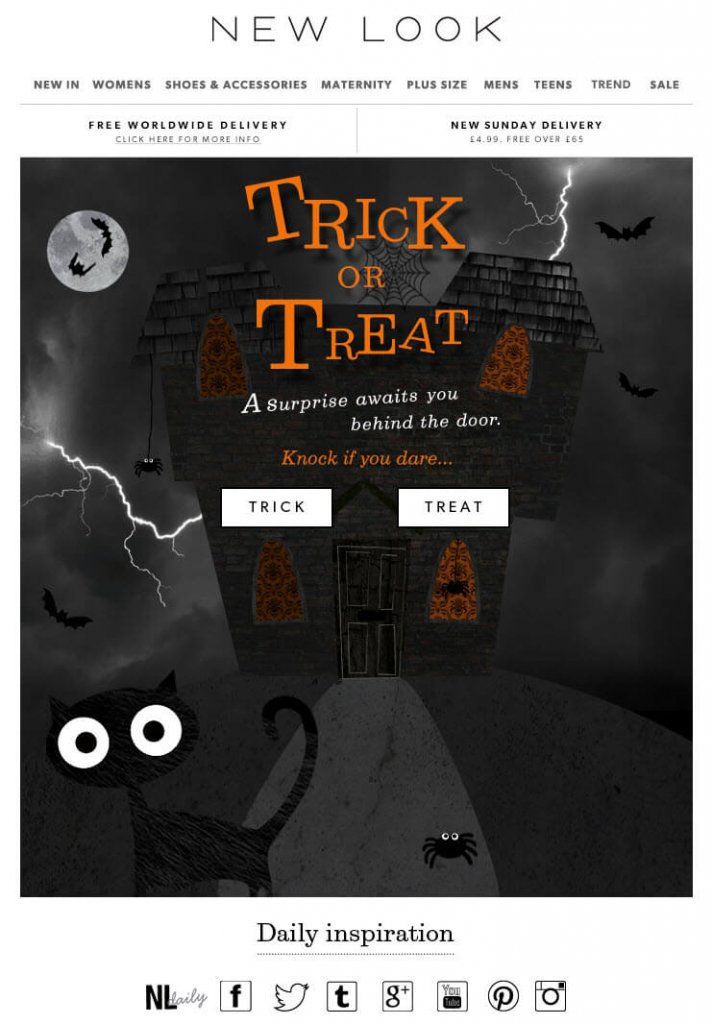 the new website for trick or treat