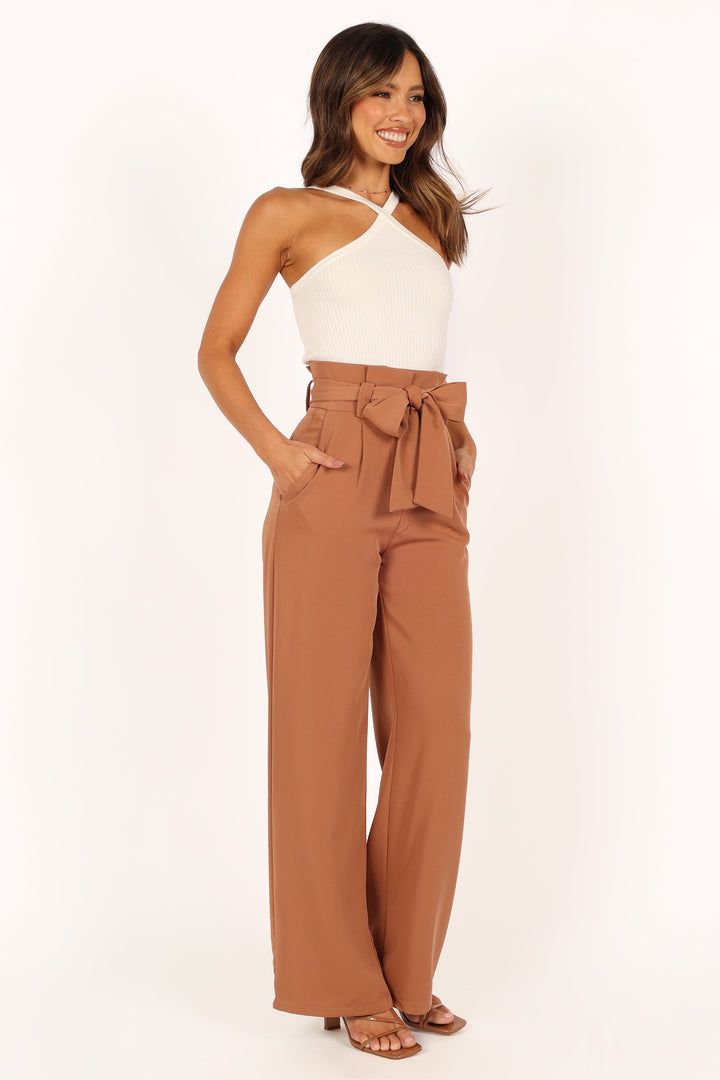 Kieran Pants - Tan - Petal & Pup USA High Waisted Wide Leg Jeans, Satin Dresses Long, Satin Dresses Long Sleeve, Black Tie Wedding Guests, White Dress Shoes, Style Pant, Essential Dress, Crop Top Tees, Wide Leg Pant