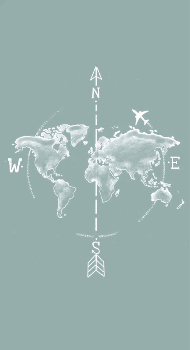 the world map with arrows pointing in different directions