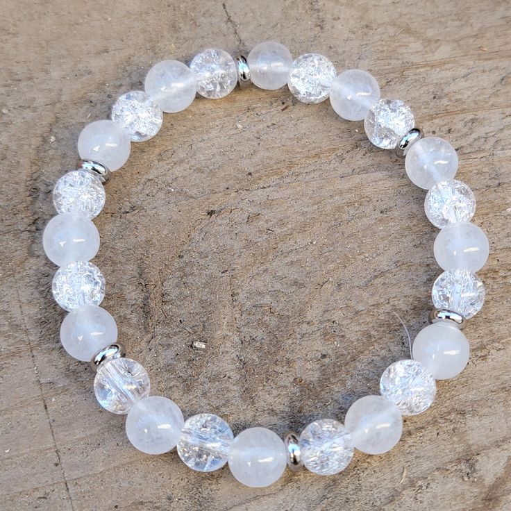 This bracelet will make a lasting impression combined with onyx matte and smooth and white jade stones. Wearing this bracelet has many benefits. Onyx gives strength, promotes vigor, steadfastness, and stamina. White Jade helps us connect to higher vibrational energies, increasing our insight and helping us act intuitively.This bracelet comes as a set. All sizes are in inches. 8MM Beads. White Jade Bracelet, White Crystal Bracelet, Black Onyx Bracelet, 8mm Beads, Vibrational Energy, Black Only, White Bracelets, Onyx Bracelet, White Jade