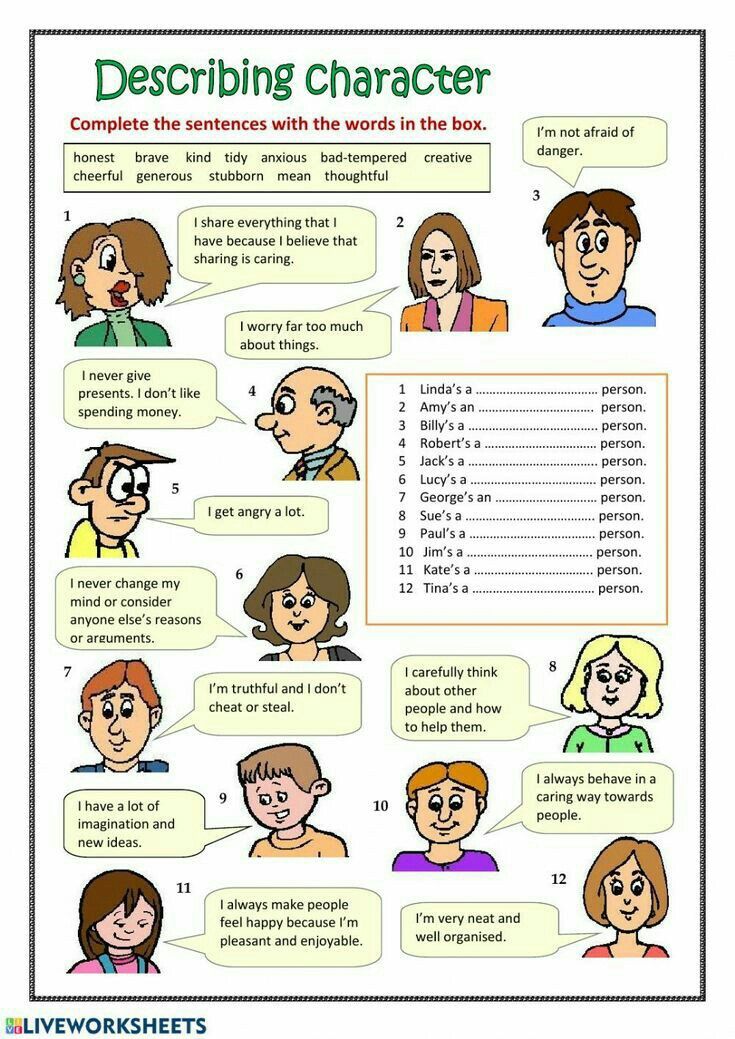 a poster with different types of people talking to each other and the words describing them