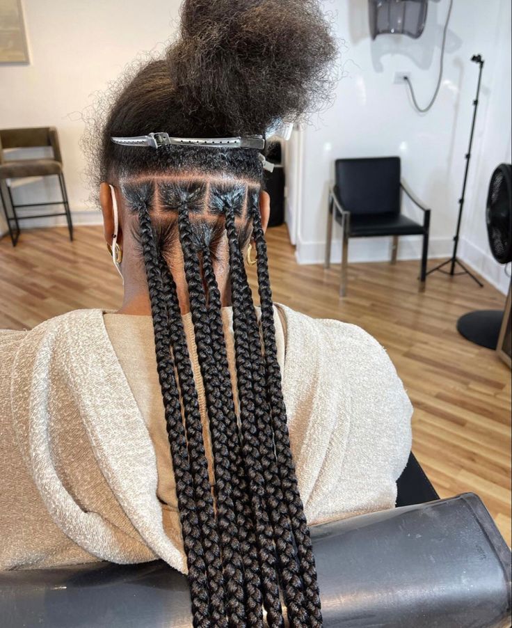 Jumbo Knotless Box Braids Parting Map, Medium Large Knotless Braids Layout, Medium Knotless Parts, Quick Braid Styles Natural Hair, Large Knotless Box Braids Parting, Medium Large Knotless Box Braids, Medium Large Knotless Braids, Medium Large Knotless, Large Knotless Box Braids