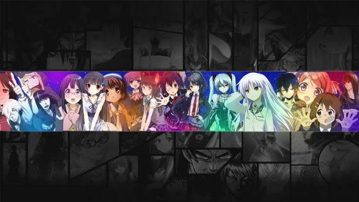 anime wallpaper with many different characters