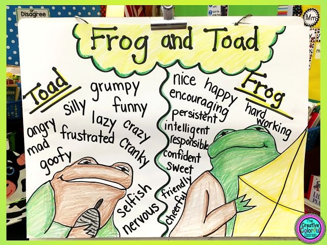 a poster with frog and toad written on it