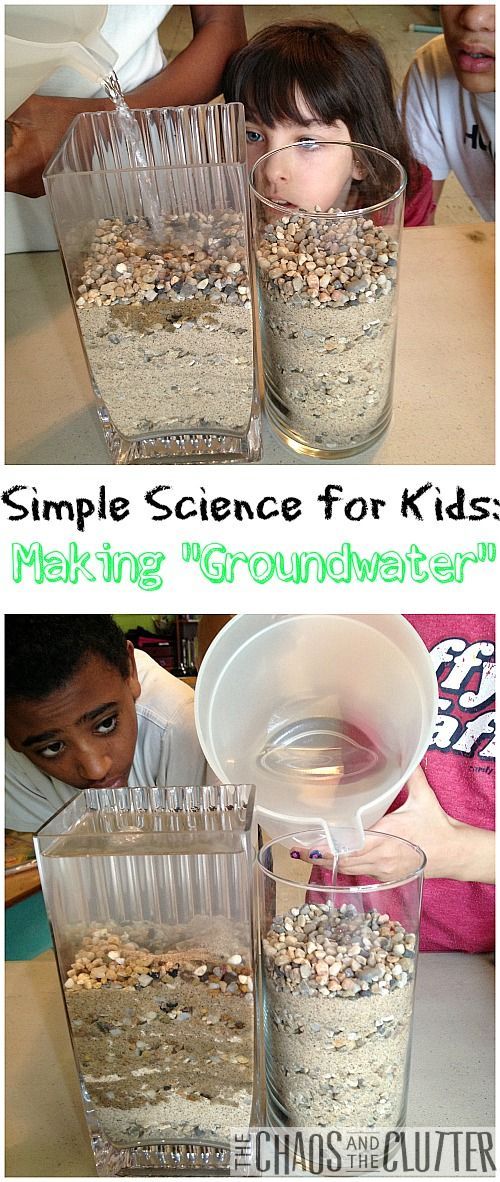 Simple Science for Kids: Making Groundwater Science For Children, Science Experience, Ground Water, Experiment For Kids, Simple Science, Experiments Kids, Easy Science Experiments, Experiments For Kids, Science Activities For Kids