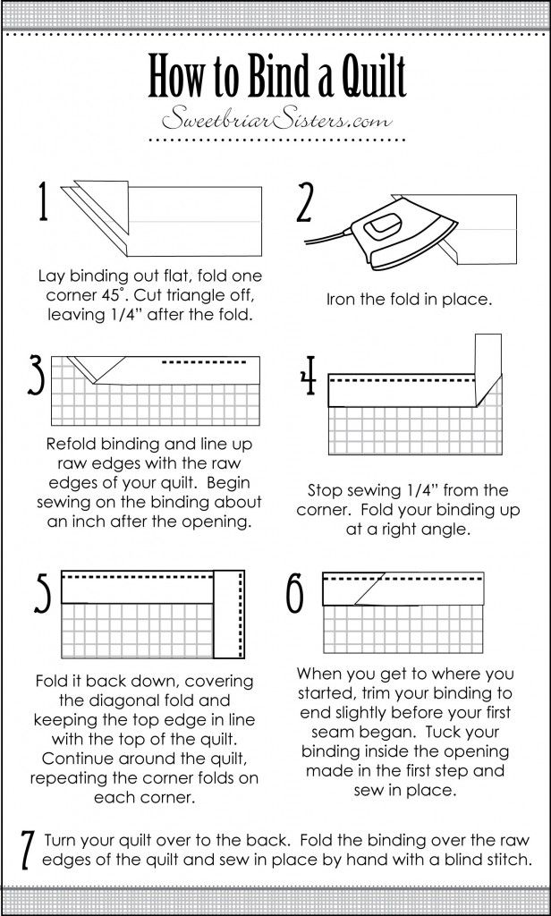 instructions for how to bind a quilt