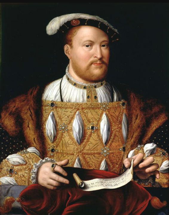 a painting of a man wearing a crown and holding a piece of paper in his hands