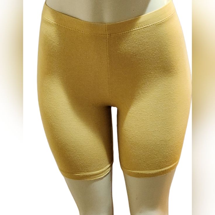 Brand New Light Mustard Biker Shorts. Never Been Worn. Multiple Sizes Available. 95% Cotton 5% Spandex Clean And Smoke-Free Home Fast Shipping Guranteed! Summer Leggings With Built-in Shorts, Elastane Biker Shorts For Summer, Summer Knee-length Elastane Biker Shorts, Short Summer Leggings, Fitted Basic Elastane Shorts, Basic Stretch Shorts Mid-thigh Length, Yellow Stretch Short Bottoms, Yellow Stretch Bottoms Of Short Length, Yellow Stretch Bottoms Short Length