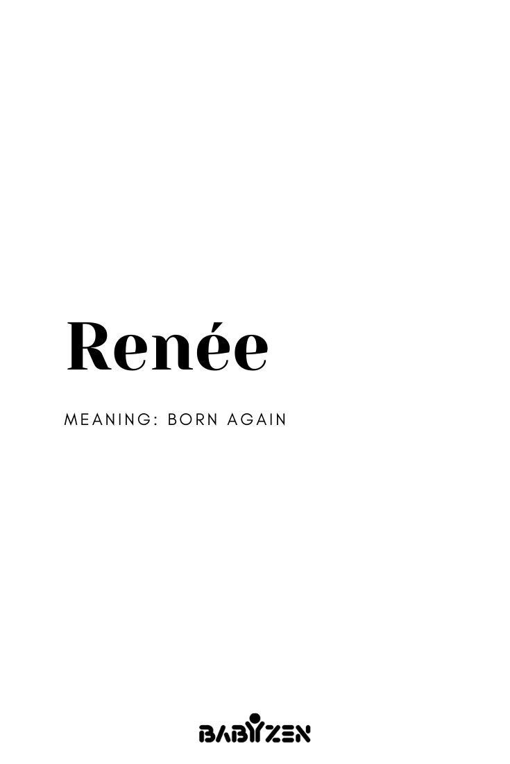 the cover of renee meaning born again