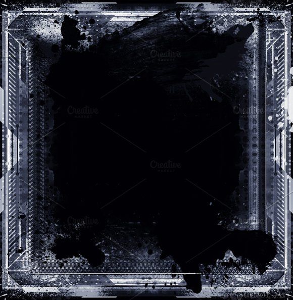 an abstract black and white background with grungy edges, in the shape of a square