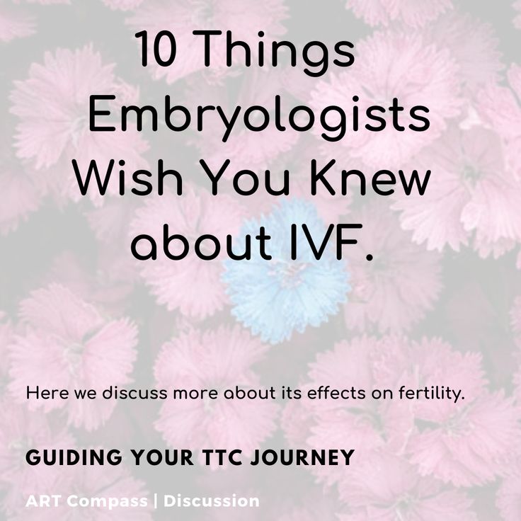 pink flowers with the words 10 things emryologistists wish you knew about ivf