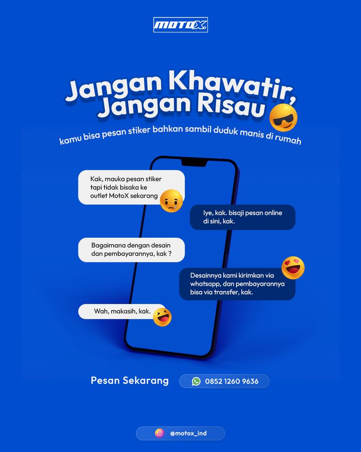 an advertisement with text and emoticions on the cover of a mobile phone screen