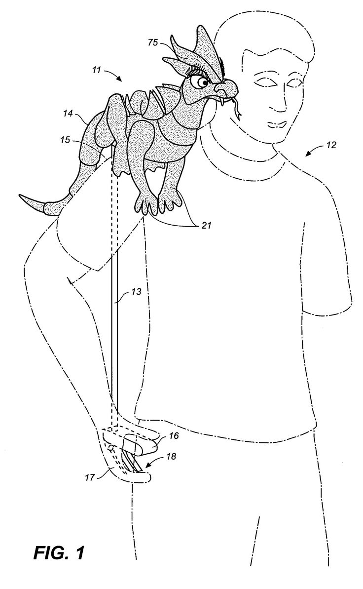 an image of a man with a bird on his shoulder, and the diagram below