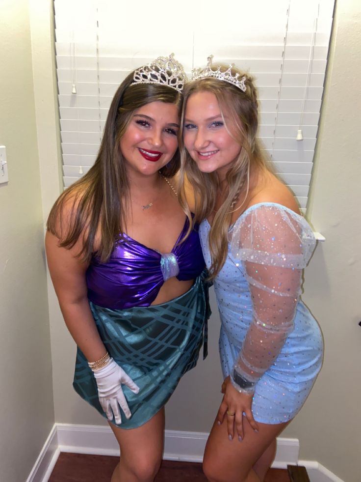 Ariel and elsa costumes Elsa Halloween Costume Women, Elsa Costume Women, Elsa Halloween, Elsa Halloween Costume, Halloween Costume Women, Princess Halloween, Halloween 23, Princess Halloween Costume, Elsa Costume