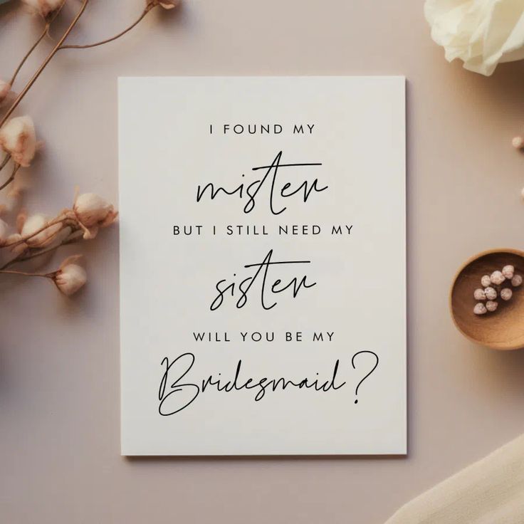 Minimalist Will you be my bridesmaid card Ideas To Propose Him, Will You Be My Bridesmaid Poem, Wedding Invitations For Bridesmaids, Simple Bridesmaid Proposal Card, Will You Be Bridesmaid, Bridesmaid Cards Will You Be My, Cute Ways To Ask Your Friends To Be Bridesmaids, Bridesmaid Ask Card, Ask To Be Maid Of Honor Ideas