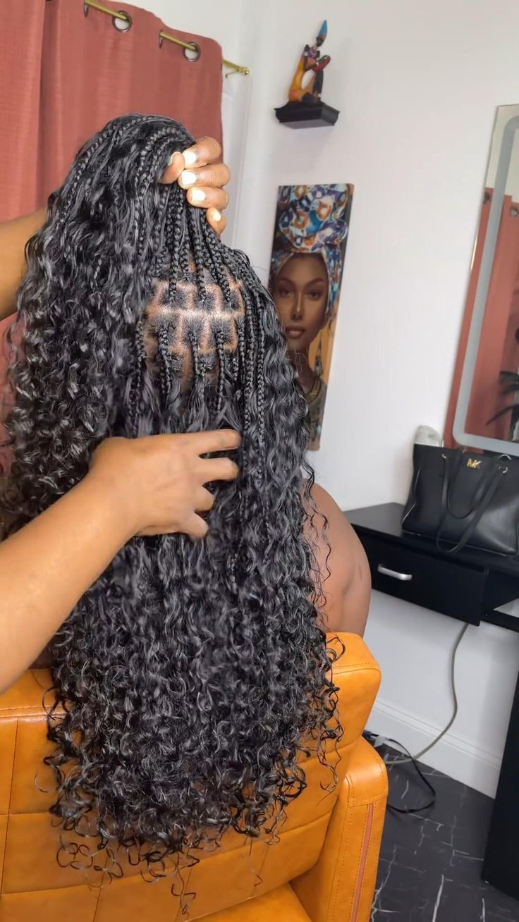 Boho Braided Hairstyles, Short Box Braids Hairstyles, Braided Hairstyles For Black Women Cornrows, Beautiful Black Hair, Big Box Braids Hairstyles, Feed In Braids Hairstyles, Goddess Braids Hairstyles, Box Braids Hairstyles For Black Women, Braids Hairstyles Pictures