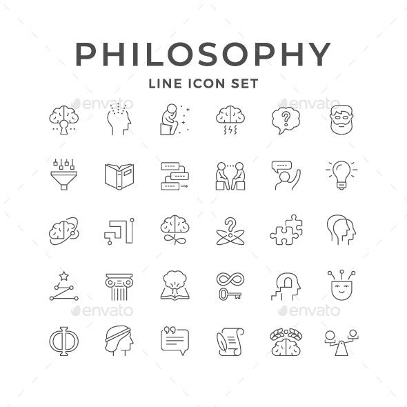 the line icon set includes icons such as symbols, signs and other items