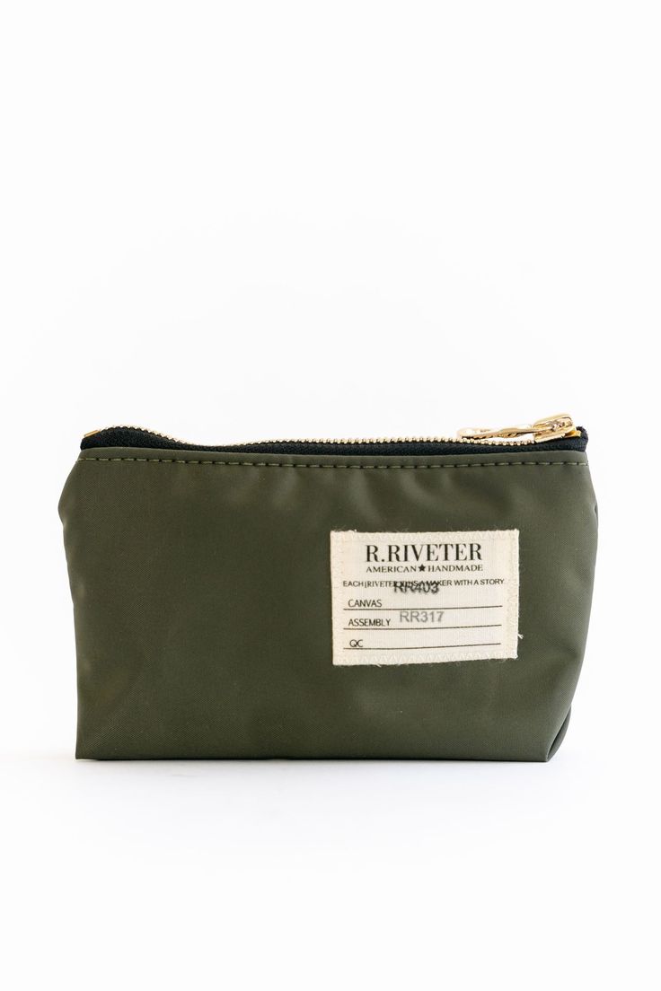 With durable, water-resistant nylon and a convenient zipper pull, these versatile Zipper Pouches are perfect for a multitude of uses. Each R.Riveter handbag takes a journey across the country before arriving at your doorstep. Components are crafted by independent military spouses in their homes around the nation and shipped to R.Riveter's FabShop to be assembled into a one-of-a-kind product. 100% cotton Height 3" x Width 6" Weight .12 lbs Inspiration Behind the Name Lucy Stone’s story begins lik Military Style Nylon Bags For Everyday Use, Durable Military Style Bag For Everyday Use, Military Style Durable Bag For Everyday Use, Lucy Stone, Small Zipper Pouch, Zipper Pouches, Military Spouse, Women’s Rights, Gal Pal