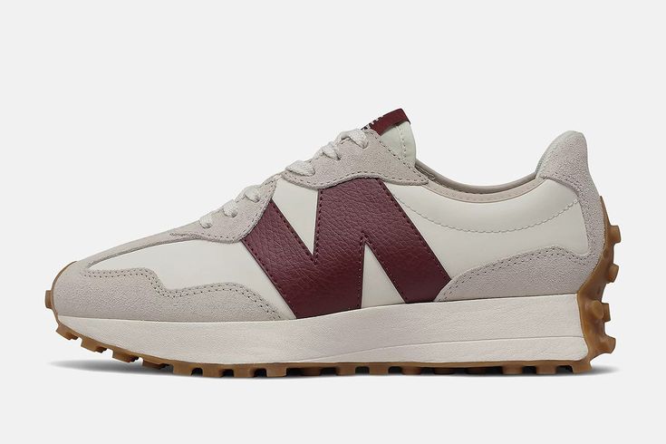 Wmns New Balance 327 ‘White Dark Red’ 70s Silhouette, Sneaker New Balance, Zapatillas New Balance, Running Style, Oxford Brogues, New Balance 327, Sneaker Sale, Balance Sneakers, Sneaker Dress Shoes