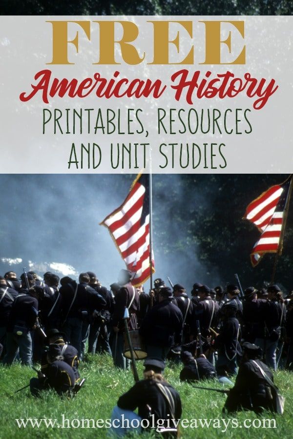 the american history printables, resources and unit studies