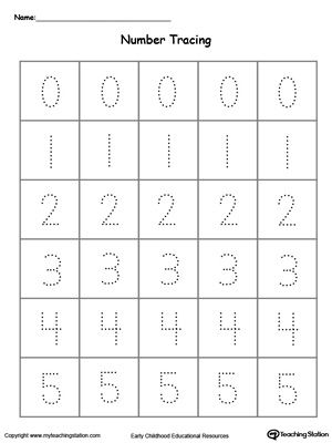 the number tracer worksheet for numbers 1 - 10, including one letter